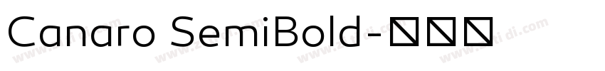Canaro SemiBold字体转换